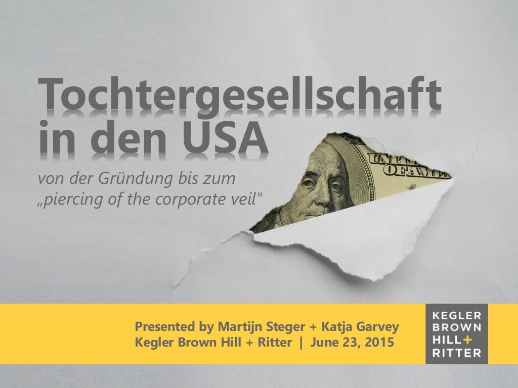 Piercing the Corporate Veil