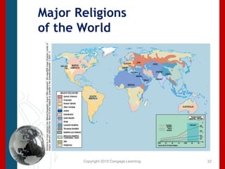 Copyright 2010 Cengage Learning.Major Religions of the World32