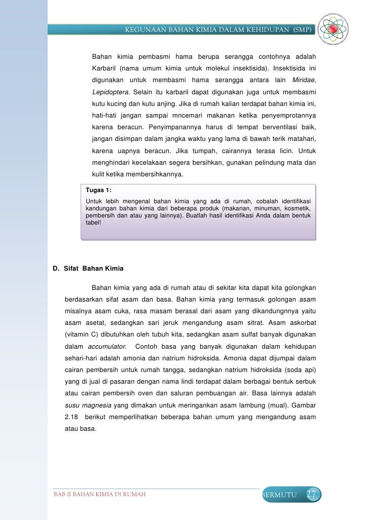 Kegunaan Bahan Kimia Smp