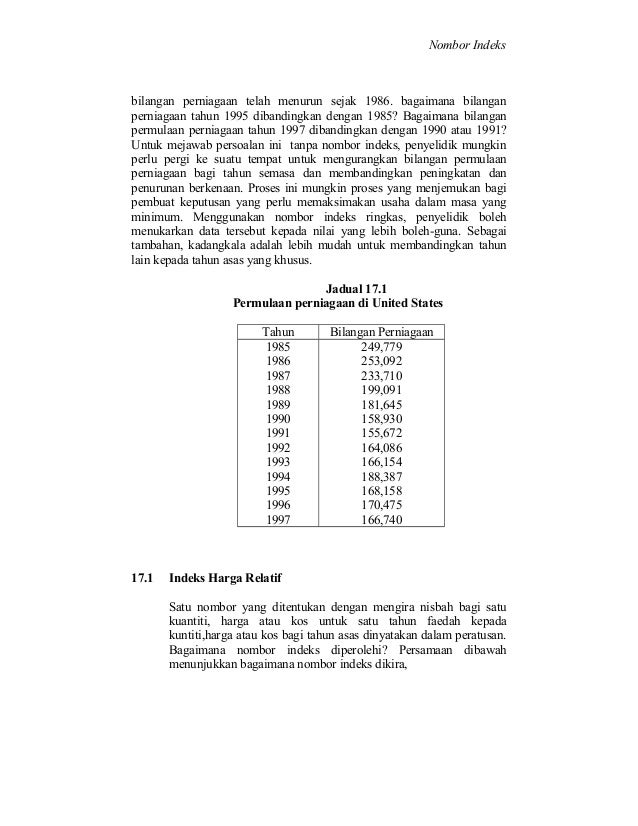 Kegunaan Indeks Kegunaan Indeks