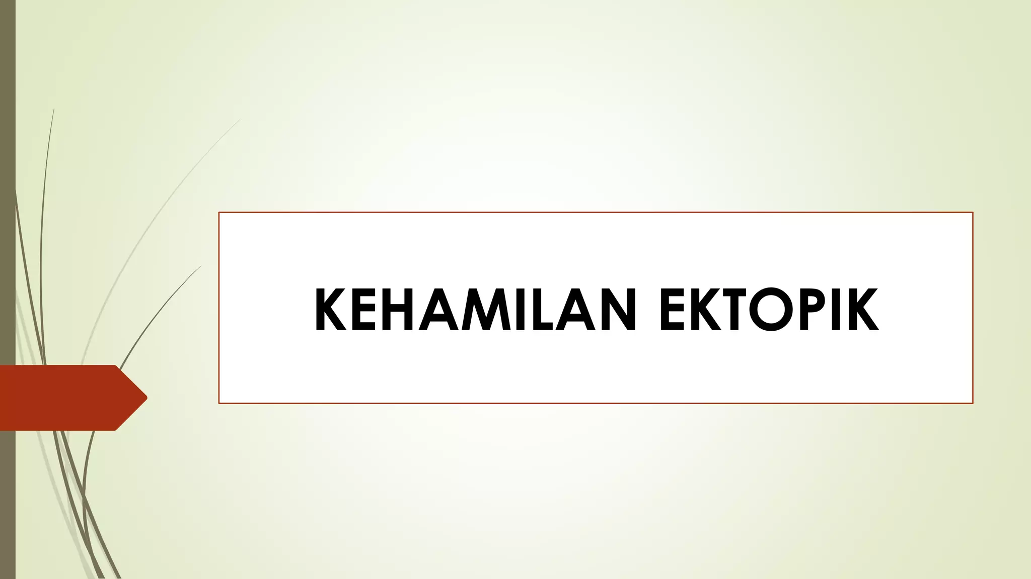 Ektopik Kehamilan ektopik | PPTX