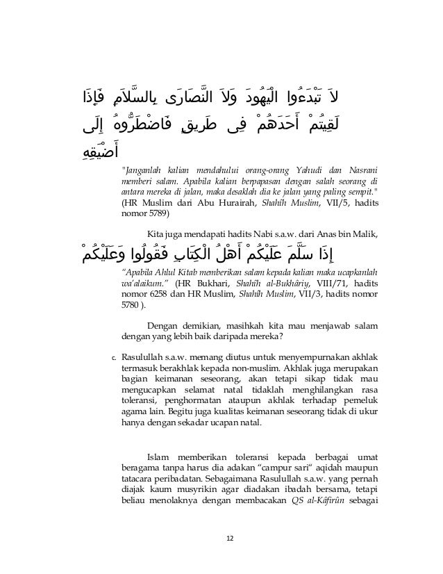 Keharaman mengucapkan selamat dan merayakan natal