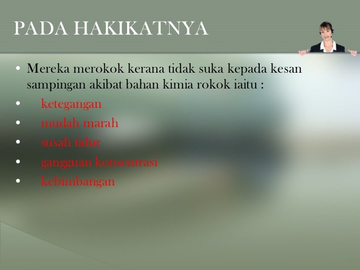 Kehidupan bermakna tanpa asap rokok