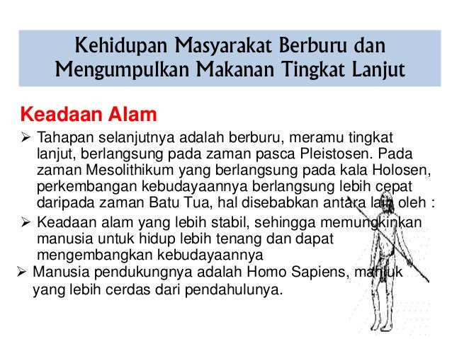 Keadaan Ekonomi Zaman Mesolithikum