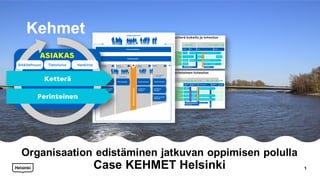 Organisaation edistäminen jatkuvan oppimisen polulla
Case KEHMET Helsinki 1
Kehmet
 