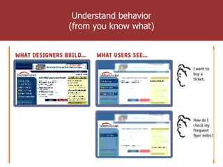Understand behavior (from you know what) 
