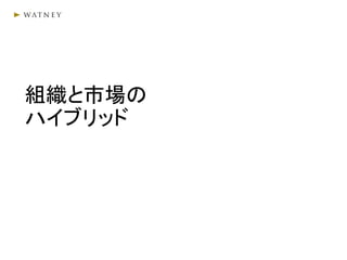 組織と市場の
ハイブリッド
 