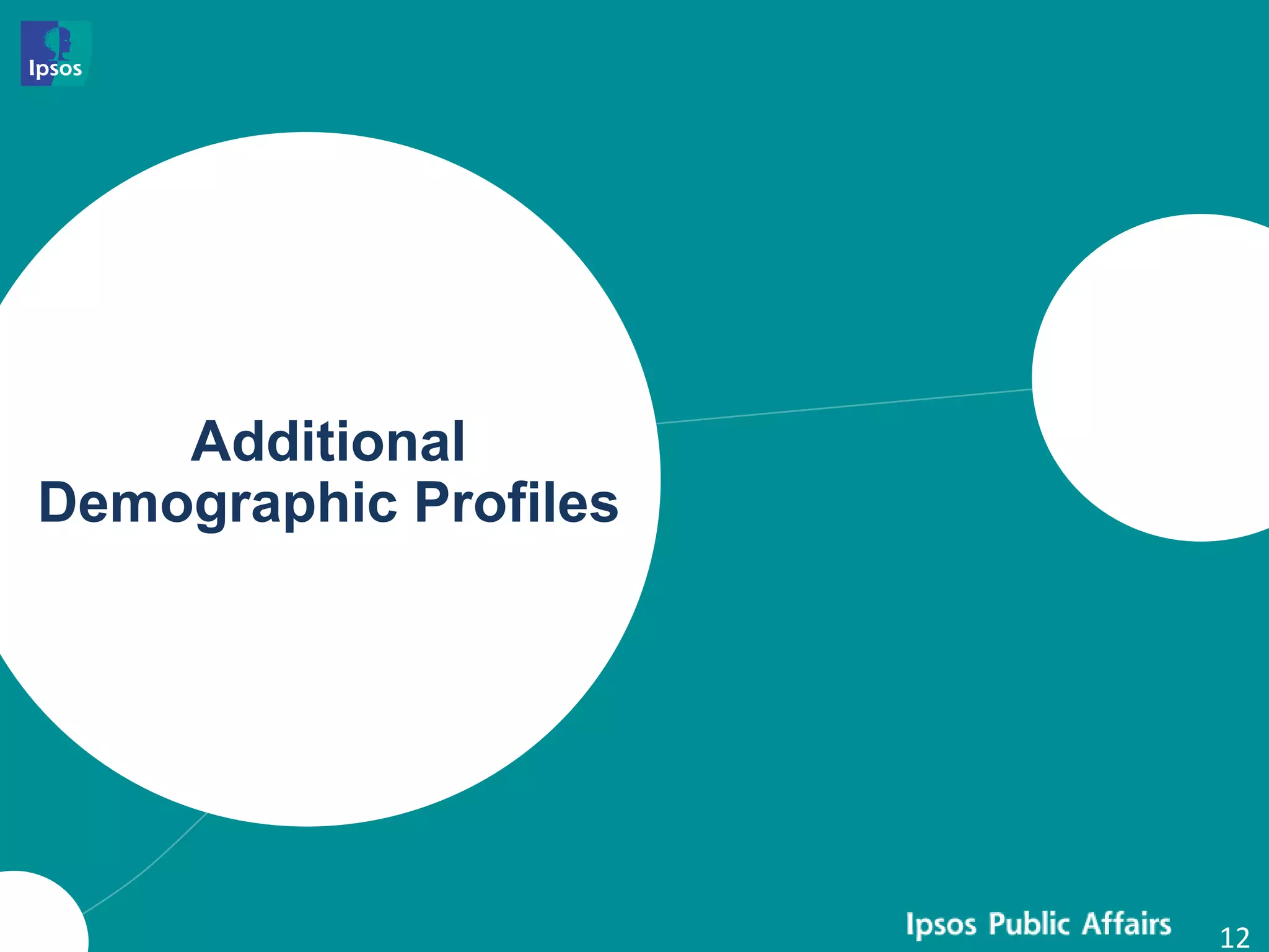 12
Additional
Demographic Profiles
 