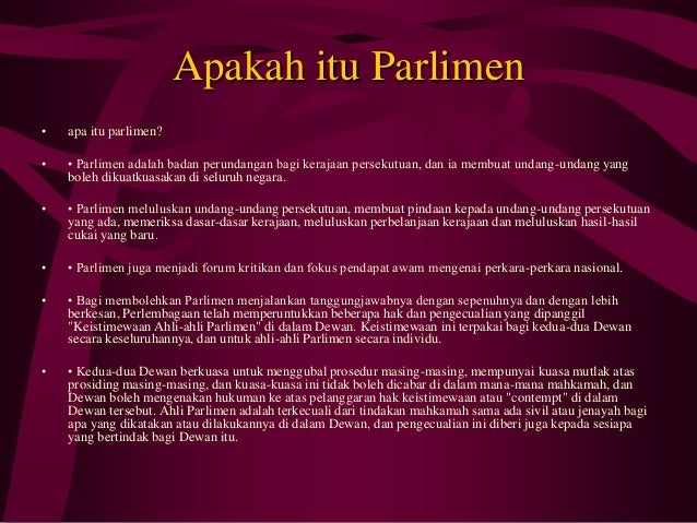 Keistimewaan Parlimen