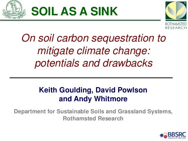 On Soil Carbon Sequestration To Mitigate Climate Change Potentials A