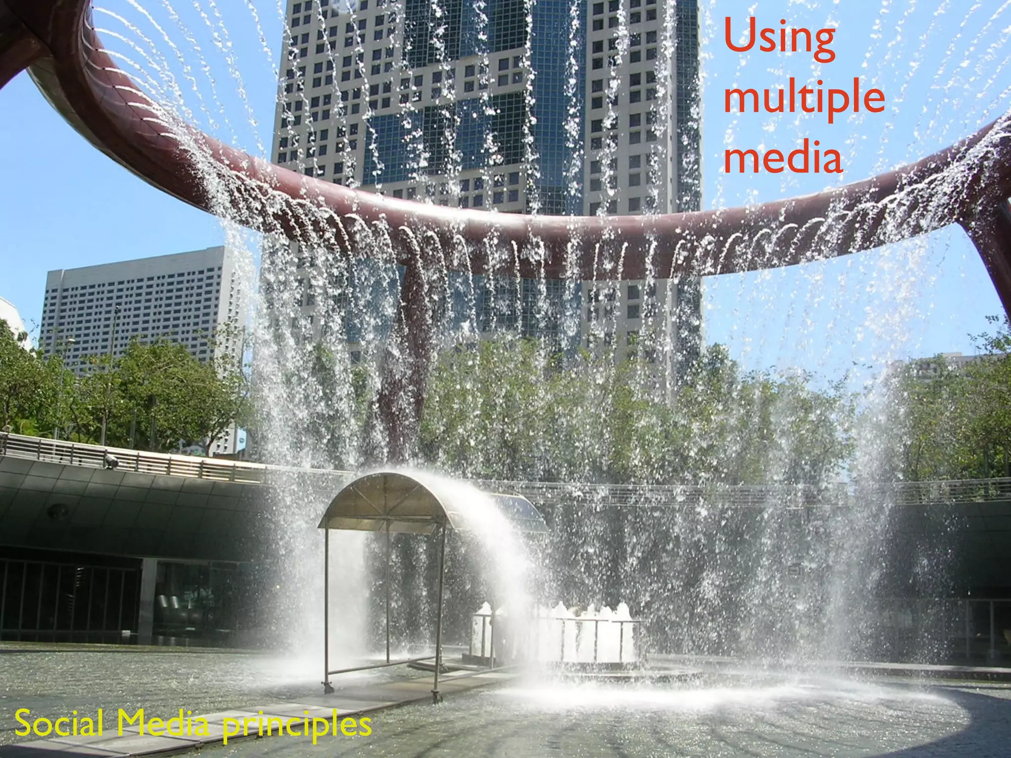 Using multiple media Social Media principles 