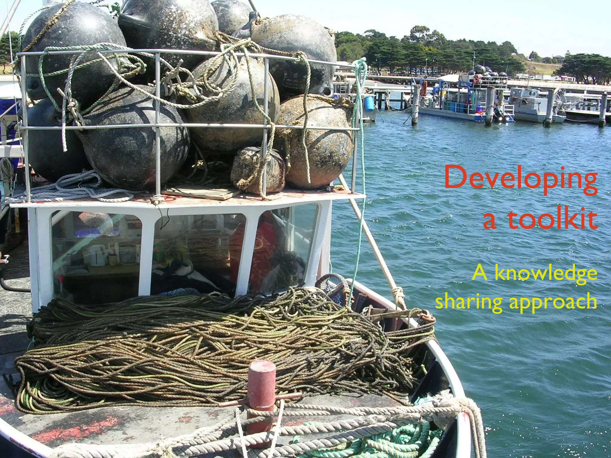 Developing a toolkit A knowledge sharing approach 