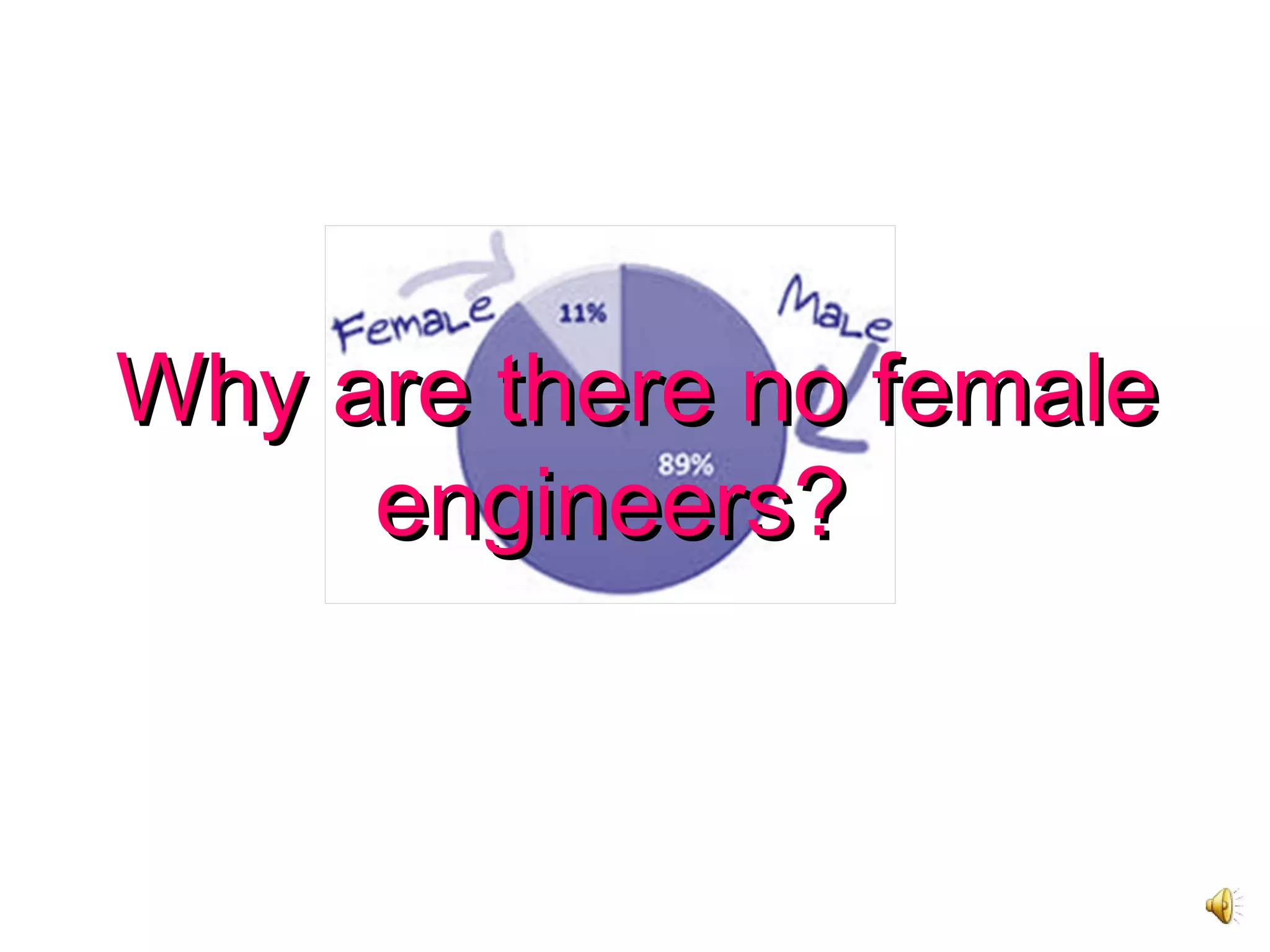 Why are there no femaleWhy are there no female
engineers?engineers?
 