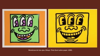 Monstruos de tres ojos. Dibujo. Tinta Sumi sobre papel. 1982.
 