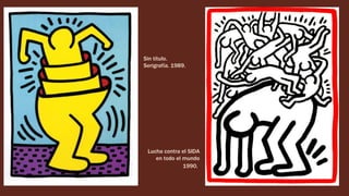 Sin título.
Serigrafía. 1989.
Lucha contra el SIDA
en todo el mundo
1990..
 