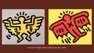 Iconos III y IV. Ángel y diablo. Serigrafía con relieve. 1990.
 