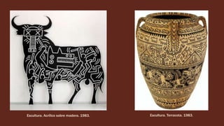 Escultura. Terracota. 1983.Escultura. Acrílico sobre madera. 1983.
 