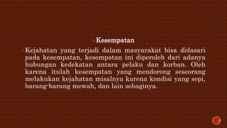 Kejahatan sosial | PPT