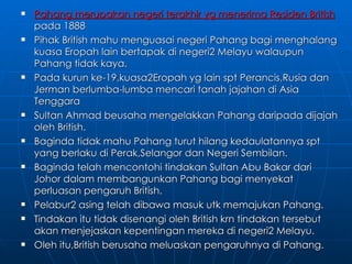 Kekayaan hasil bumi dorong campurtangan british