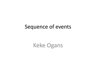 Sequence of events

Keke Ogans

 
