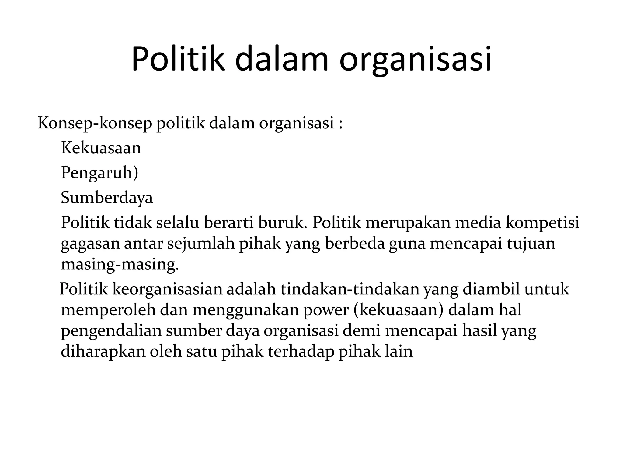 politik dan kepemimpinan