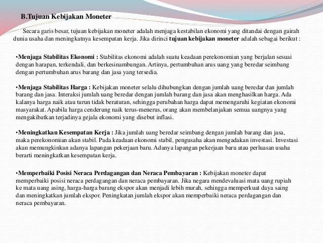 Pp Makalah Ekonomi Kebijakan Moneter Kelas X1 Sma