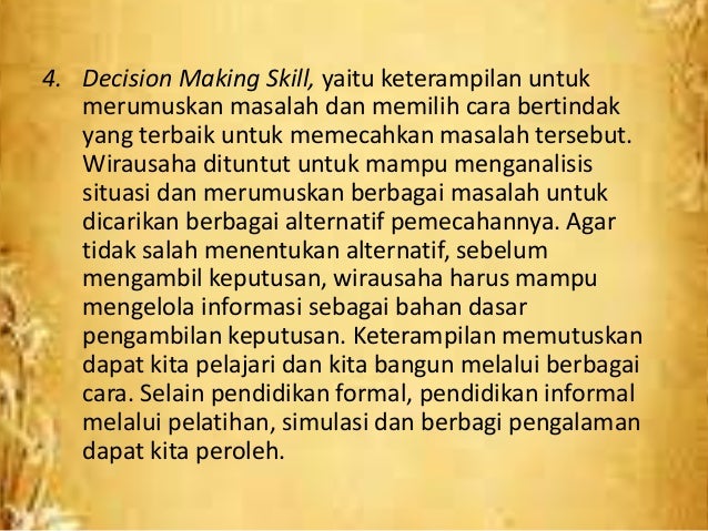 Kemampuan Dalam Kewirausahaan Kemampuan Dalam Kewirausahaan