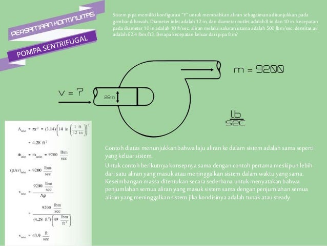 Persamaan kontinuitas dan daya debit fluida