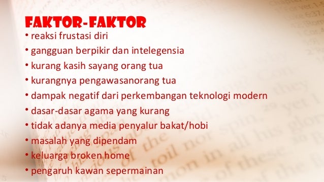 Akulturasi & Kenakalan Remaja