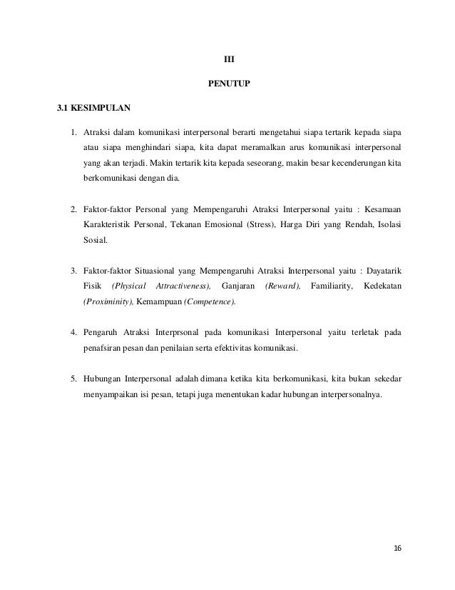 Makalah Atraksi Dlm Komunikasi Interpersonal Dan Hubungan Interperson