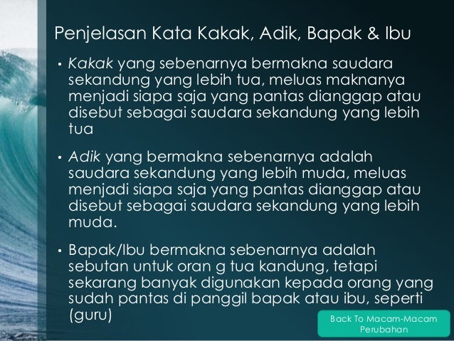 Perluasan Makna dan Penyempitan Makna