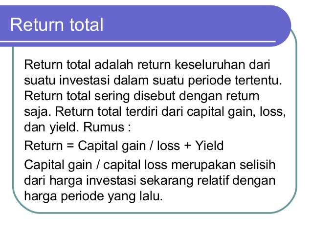 Risk Return