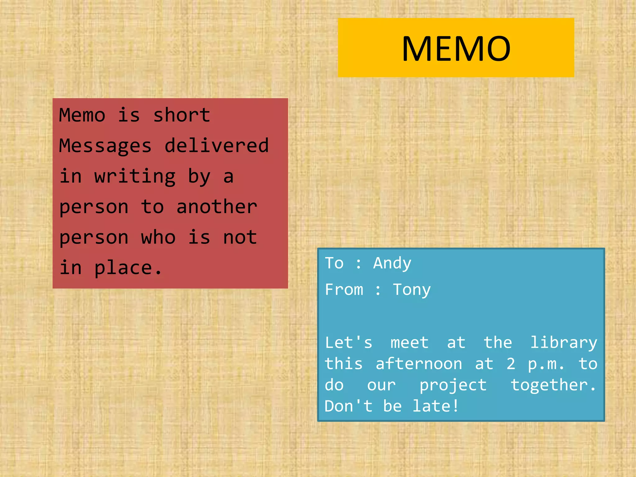 Write a short message. Short messages.