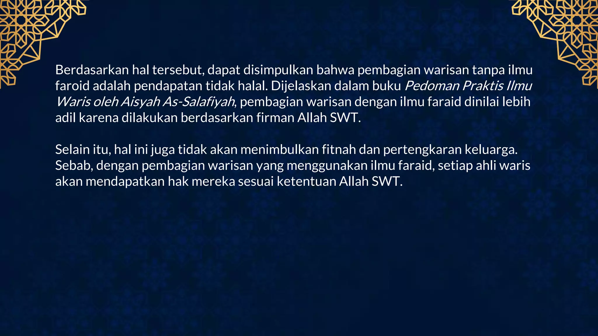 KEL 7-PPT AGAMA- Ilmu Faroid Pembagian Harta waris dan Ahli Waris.pptx