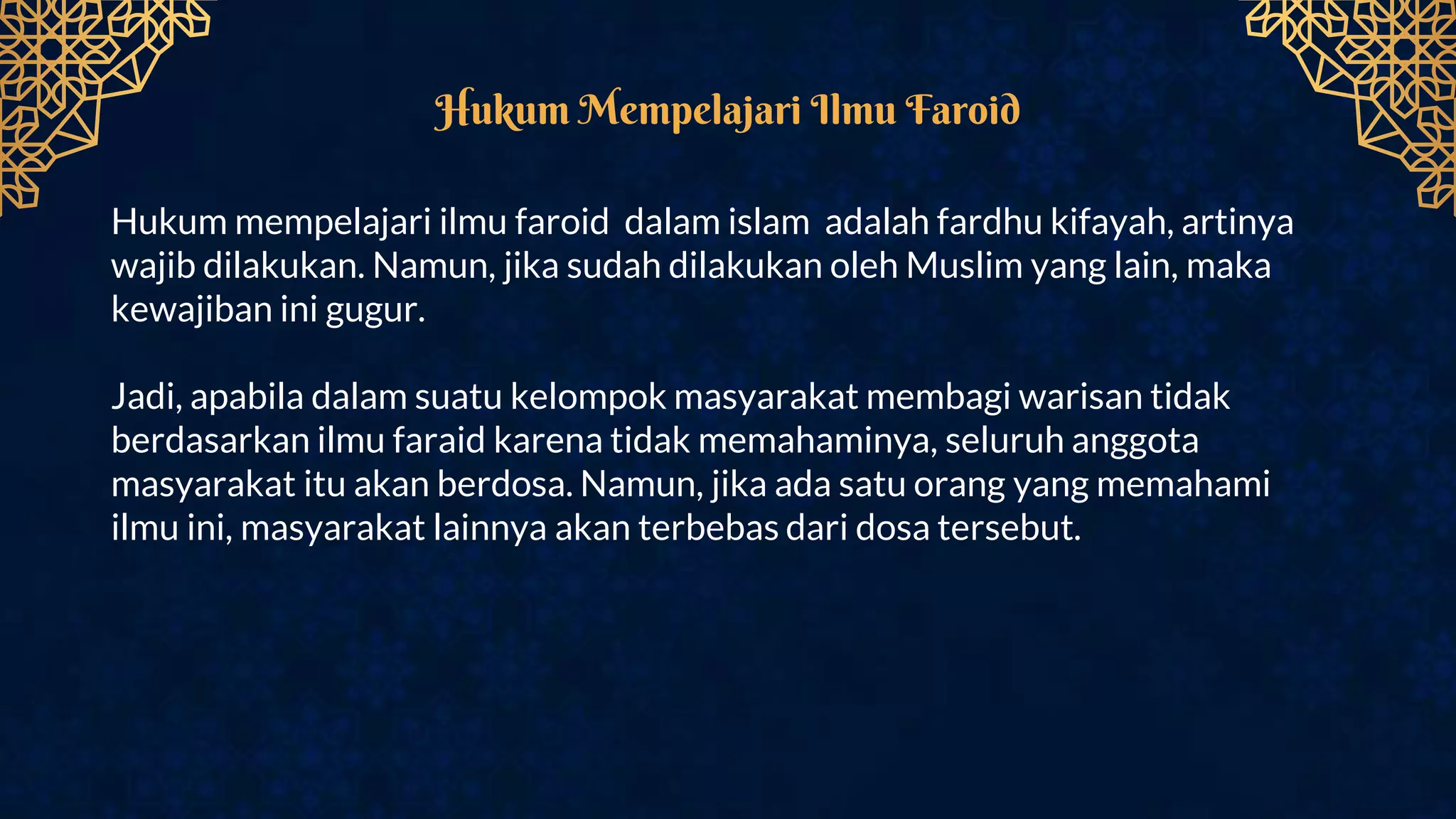 KEL 7-PPT AGAMA- Ilmu Faroid Pembagian Harta waris dan Ahli Waris.pptx