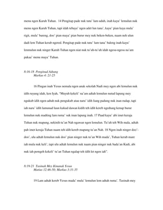 Kelabit Bible Gospel Of Luke