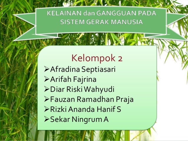 Kelainan Dan Penyakit Pada Sistem Gerak Manusia Ppt Docx