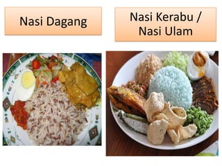 Nasi Dagang Nasi Kerabu /
Nasi Ulam
 