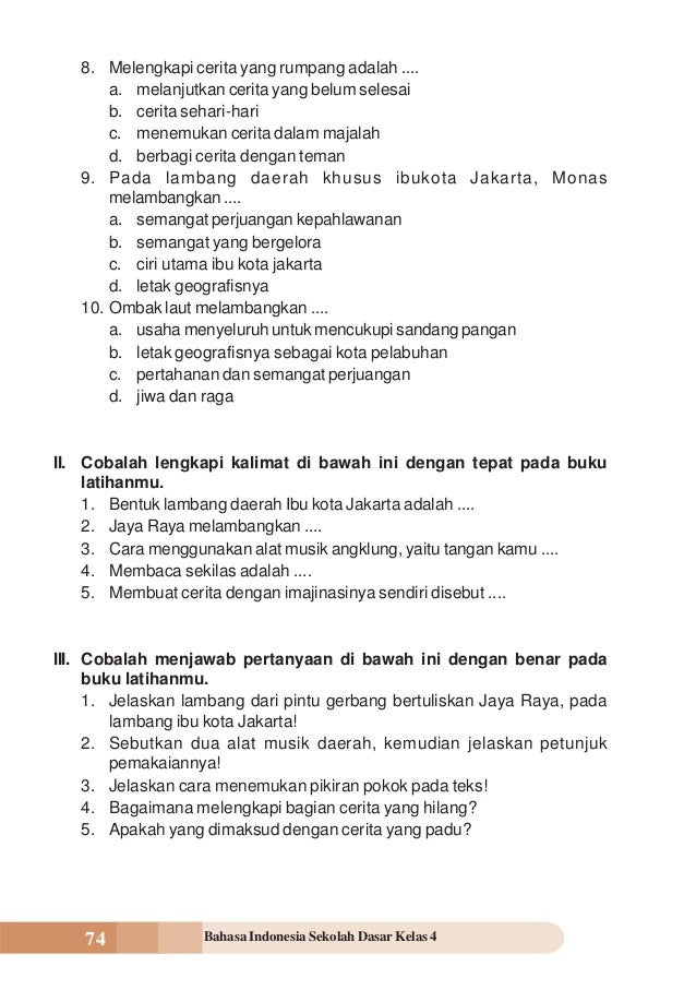 Kelas Iv Sd Bahasa Indonesia Umri Nuraini