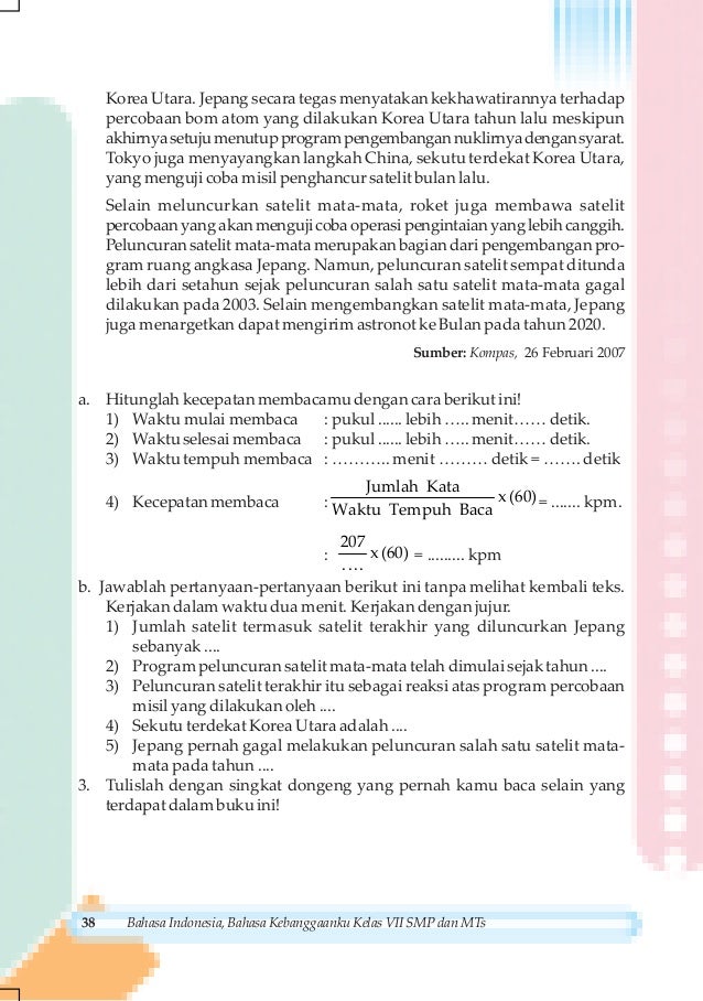 Kelas Vii Smp Bahasa Indonesia Sarwiji