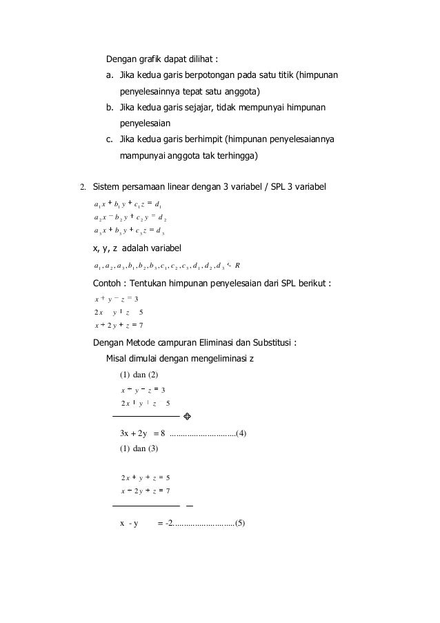 Kelas x-sistem-persamaan-lienar