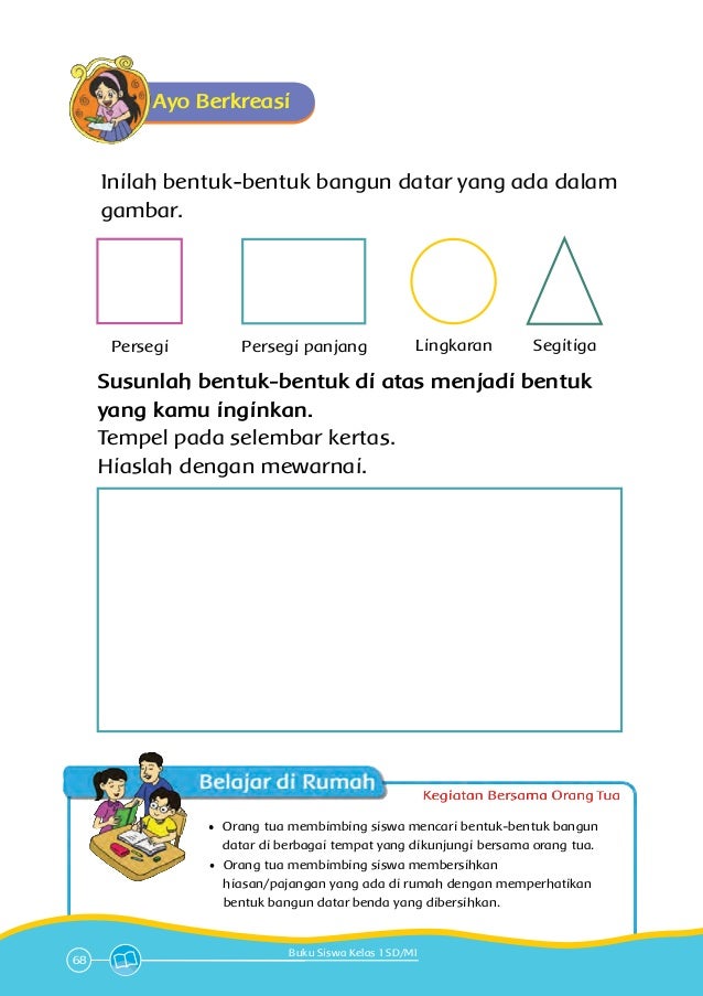 Mewarnai Gambar Bangun Datar