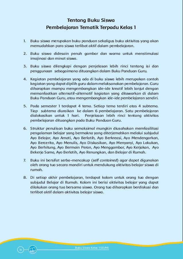 Buku Siswa SD Kelas 1 Tematik_4. Keluargaku