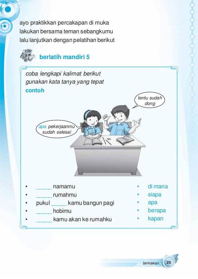 Materi Pelajaran Bahasa Indonesia Kelas 2 Sd Semester 2 – Hal