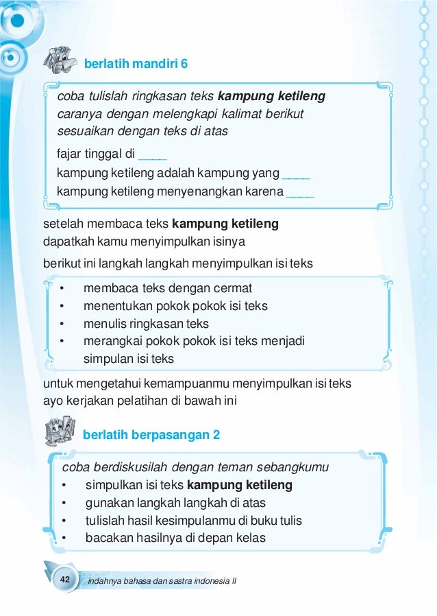 Materi Bahasa Indonesia Kelas 2 Mi