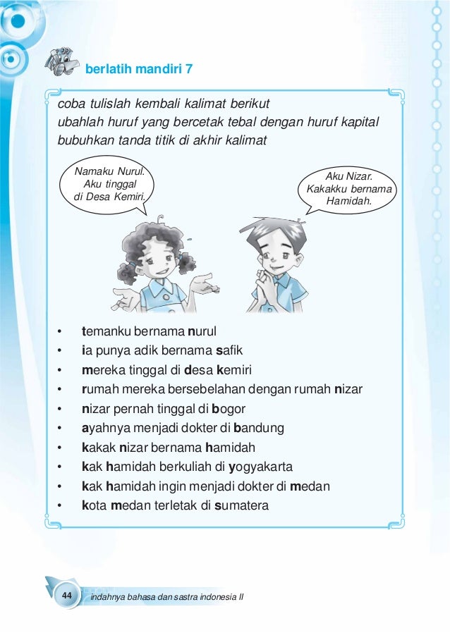 Materi Bahasa Indonesia Kelas 2 Mi