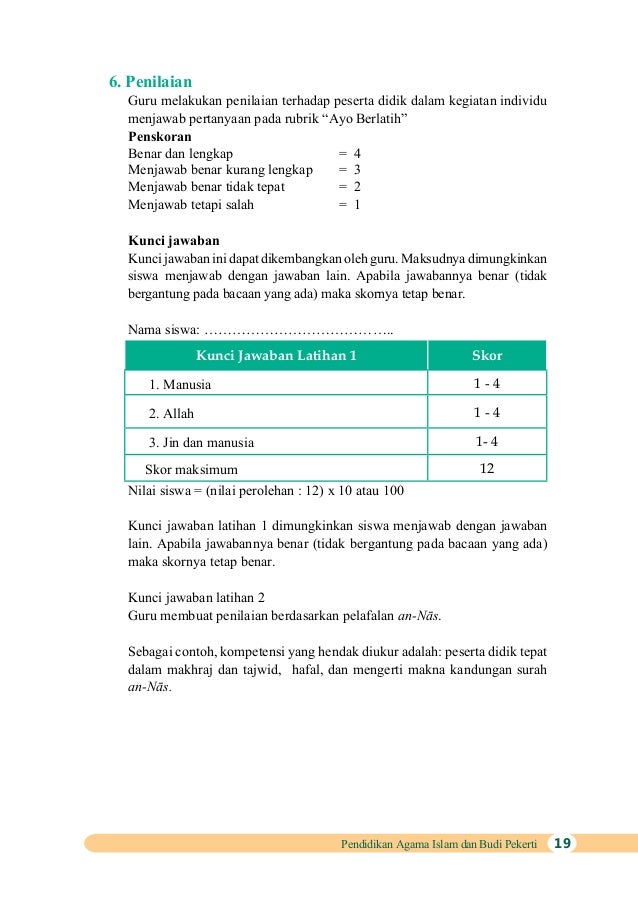 Kunci Jawaban Agama Islam Kelas 8 Bab 2 Kunci Jawaban