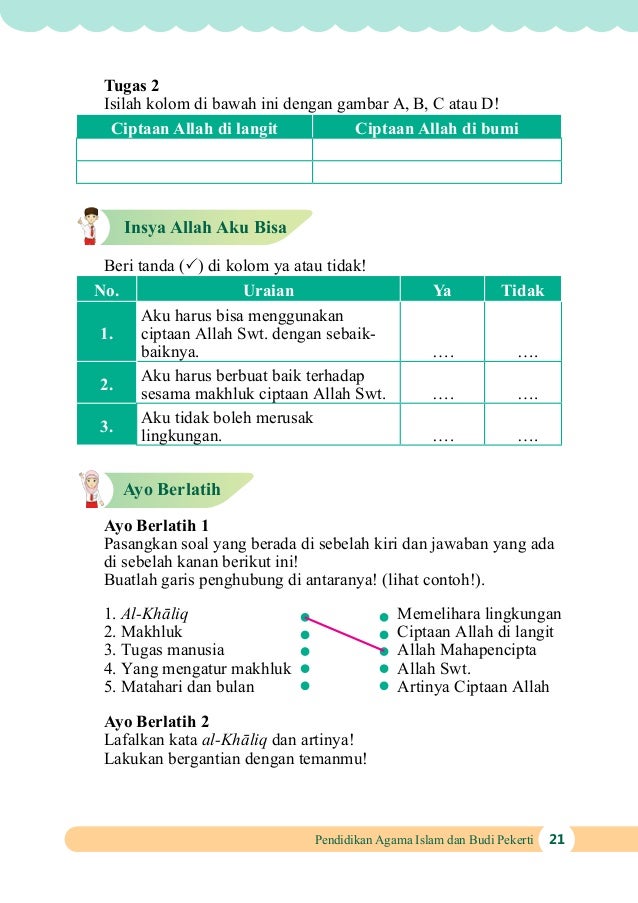 View Jawaban Pelajaran 3 Allah Maha Pencipta Kelas 2 Pictures