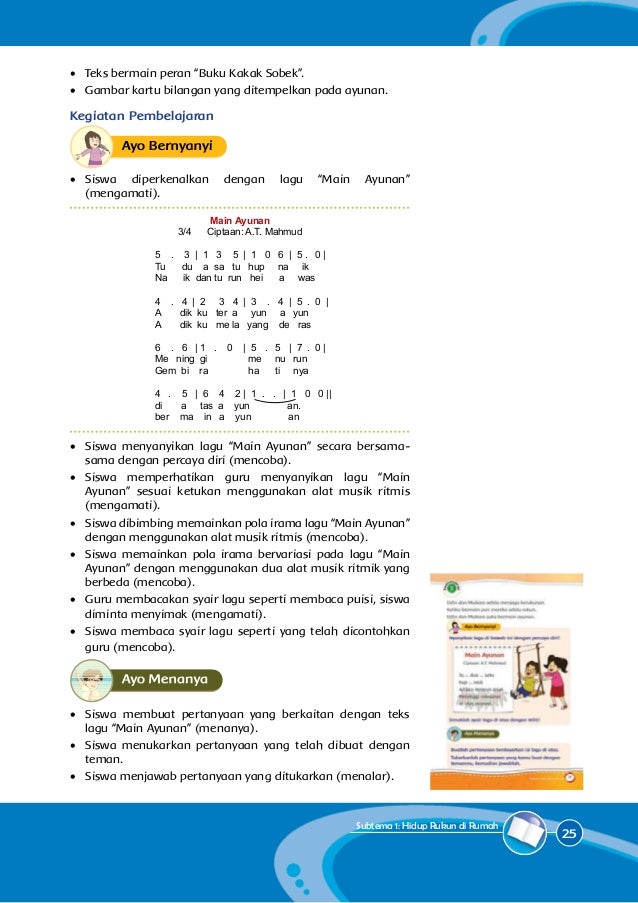 Kelas 02 Sd Tematik 1 Hidup Rukun Guru