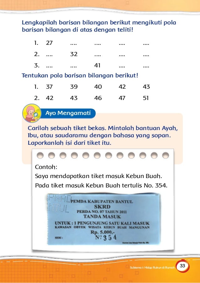 Kelas 02 Sd Tematik 1 Hidup Rukun Siswa